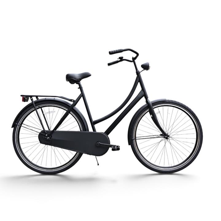 No Label Omafiets 57 cm matzwart