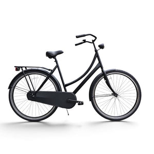 No Label Omafiets 57 cm matzwart