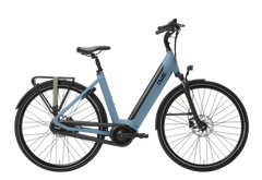 QWIC Inter Daily 400 Wh dames e-bike, Denim Blue, maat 54 cm (L) - laatste showroommodel bij MC Budget Bikes