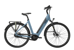 QWIC Inter Daily 400 Wh dames e-bike, Denim Blue, maat 54 cm (L) - laatste showroommodel bij MC Budget Bikes