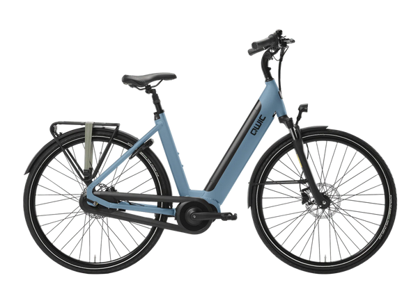 QWIC Inter Daily 400 Wh dames e-bike, Denim Blue, maat 54 cm (L) - laatste showroommodel bij MC Budget Bikes